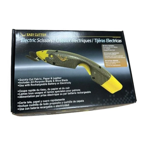 Cordless Rechargeable Electric Scissors EC-1 Complete with 2 Cutters, Battery